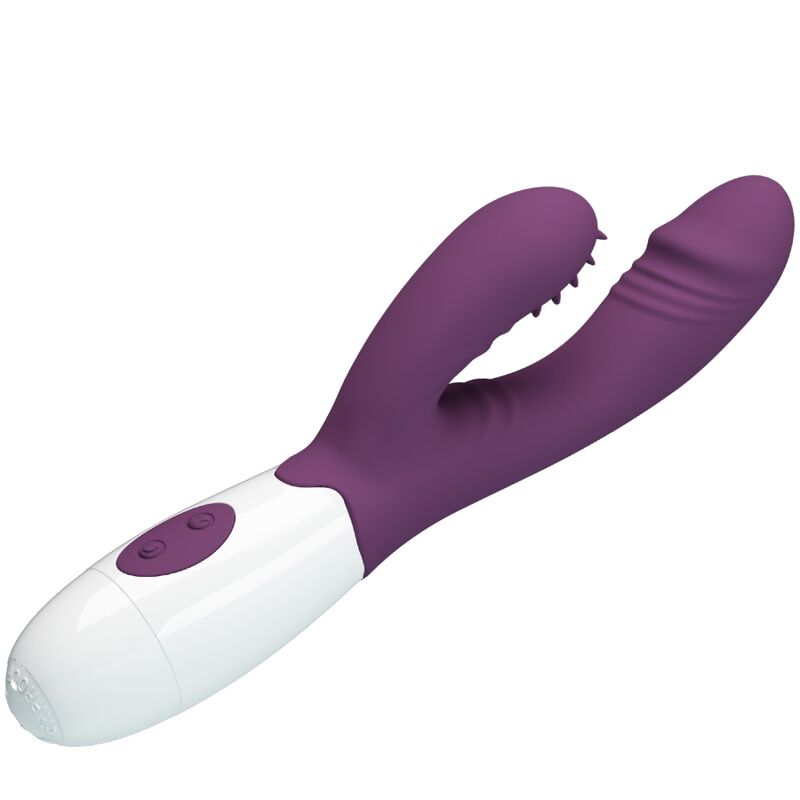 vibromasseur rabbit violet à ondulations 7 vibrations André Pretty Love 4