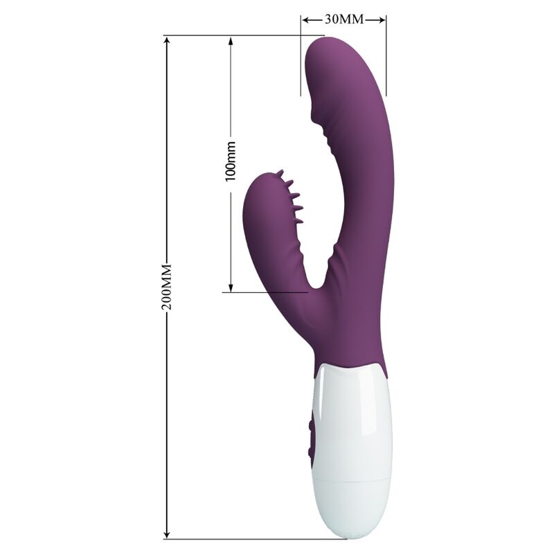 vibromasseur rabbit violet à ondulations 7 vibrations André Pretty Love 7