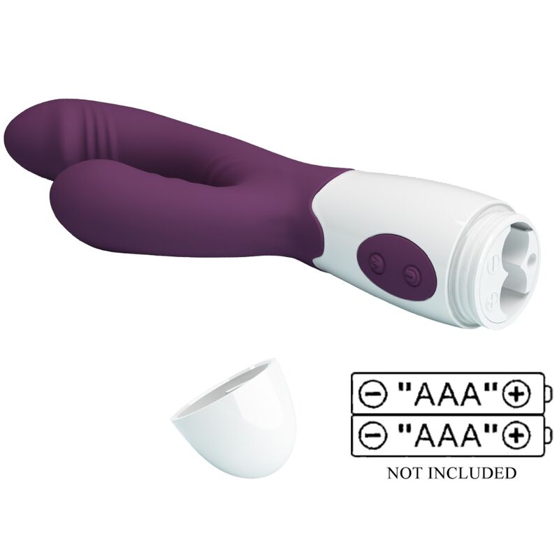 vibromasseur rabbit violet à ondulations 7 vibrations André Pretty Love 9