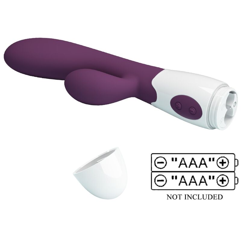 vibromasseur rabbit violet 30 vibrations avec tige insérable Alvis Pretty Love 9