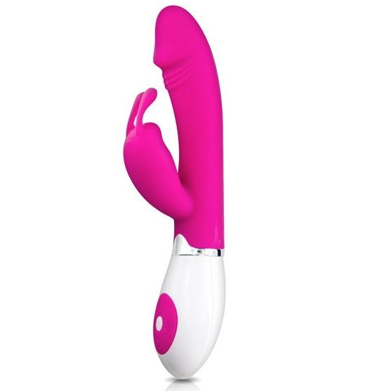 vibromasseur rabbit lilas et blanc 30 vibrations 20,4 cm Pretty Love 2