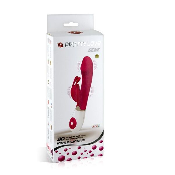 vibromasseur rabbit lilas et blanc 30 vibrations 20,4 cm Pretty Love 3