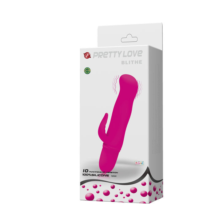 mini vibromasseur lilas avec stimulateur clitoridien 10 vibrations Blithe Pretty Love 10