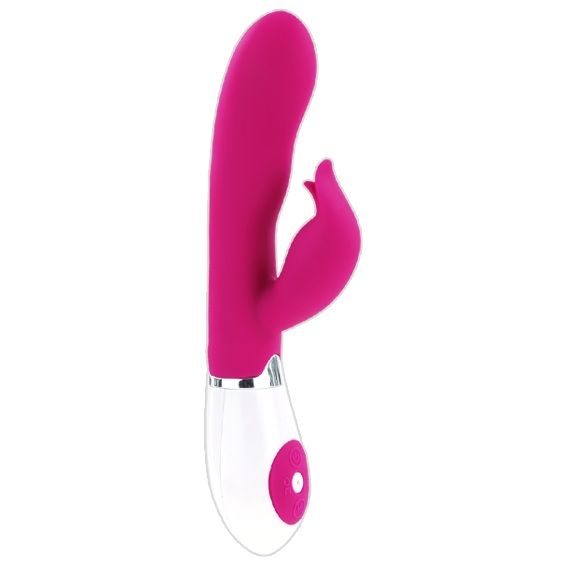 vibromasseur lilas et blanc avec stimulateur clitoridien 21 cm Felix Pretty Love 3