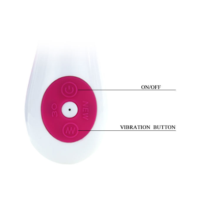 vibromasseur lilas et blanc avec stimulateur clitoridien 21 cm Felix Pretty Love 7