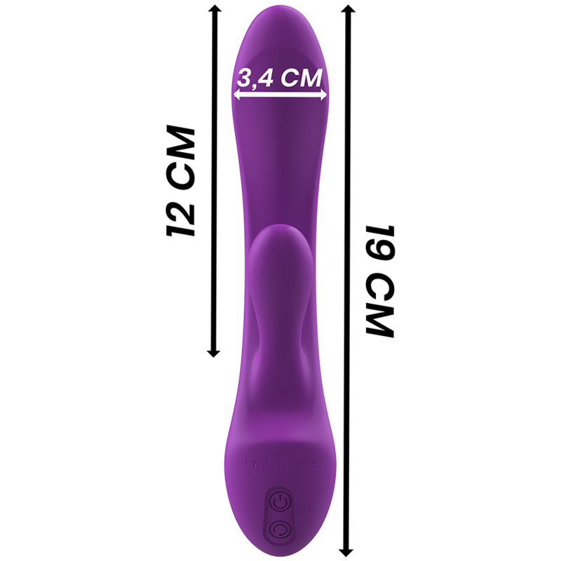 vibromasseur rabbit violet en silicone liquide rechargeable Luigi Intense 6