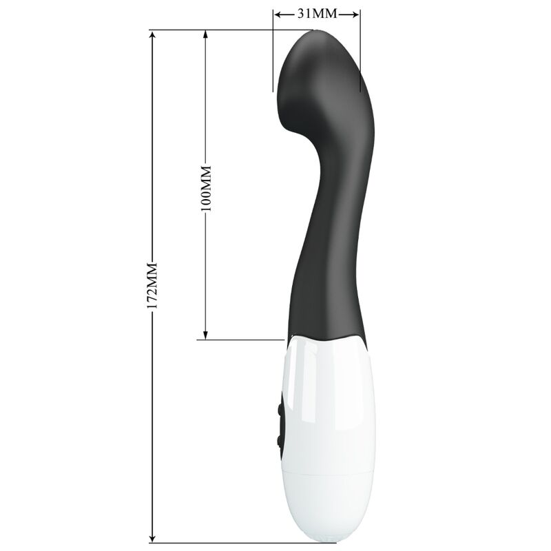 vibromasseur point G noir 30 vibrations à tête bulbeuse Charles Pretty Love 7