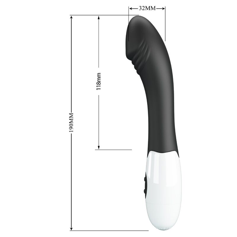 vibromasseur point G noir 30 vibrations corps mince Elemental Pretty Love 7