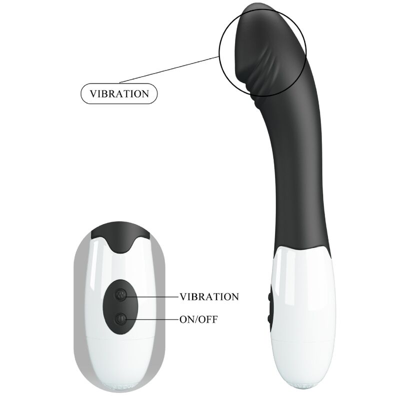 vibromasseur point G noir 30 vibrations corps mince Elemental Pretty Love 8