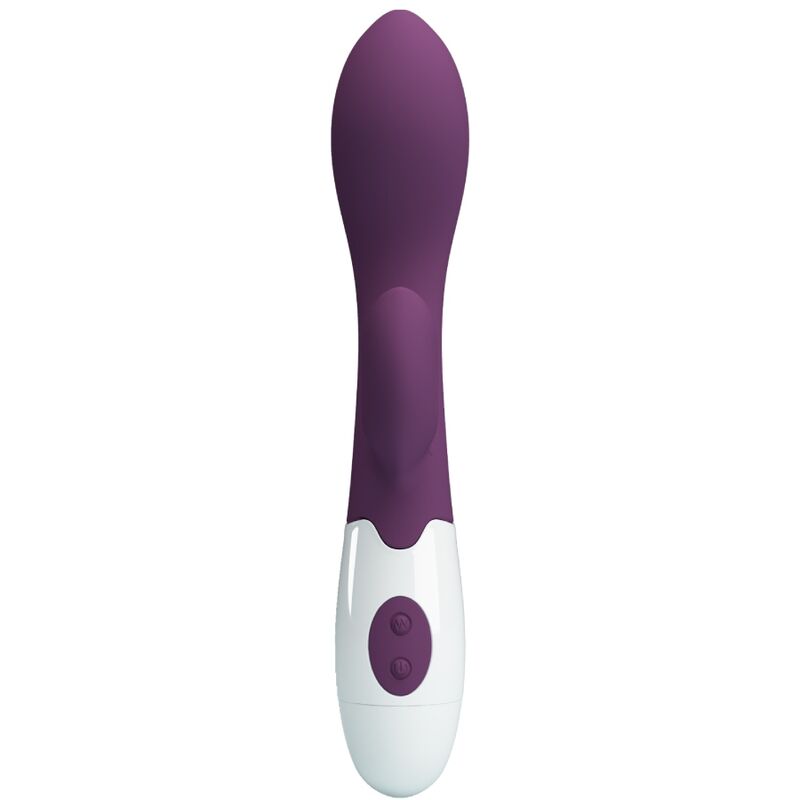 vibromasseur point G violet avec stimulateur clitoridien 30 vibrations Brighty Pretty Love 2