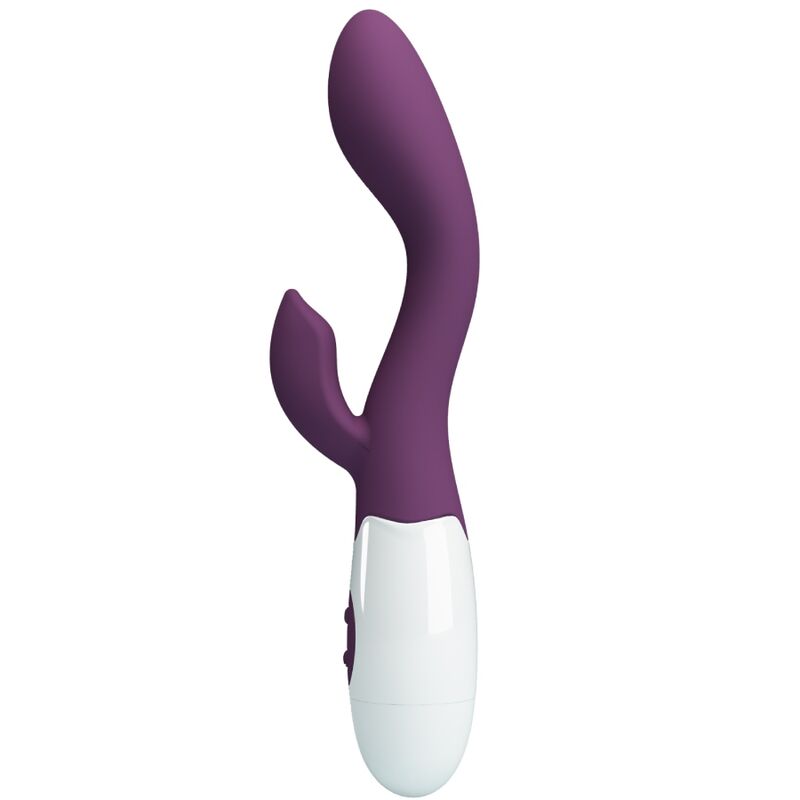vibromasseur point G violet avec stimulateur clitoridien 30 vibrations Brighty Pretty Love 3