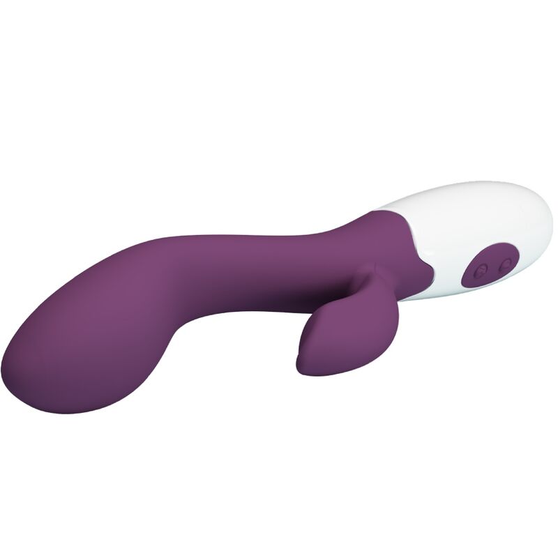 vibromasseur point G violet avec stimulateur clitoridien 30 vibrations Brighty Pretty Love 5