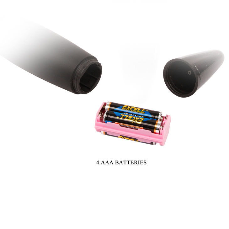 vibromasseur wand à piles à tête flexible noir Power Wand Baile 6