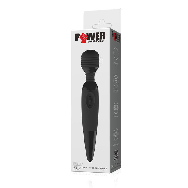 vibromasseur wand à piles à tête flexible noir Power Wand Baile 7