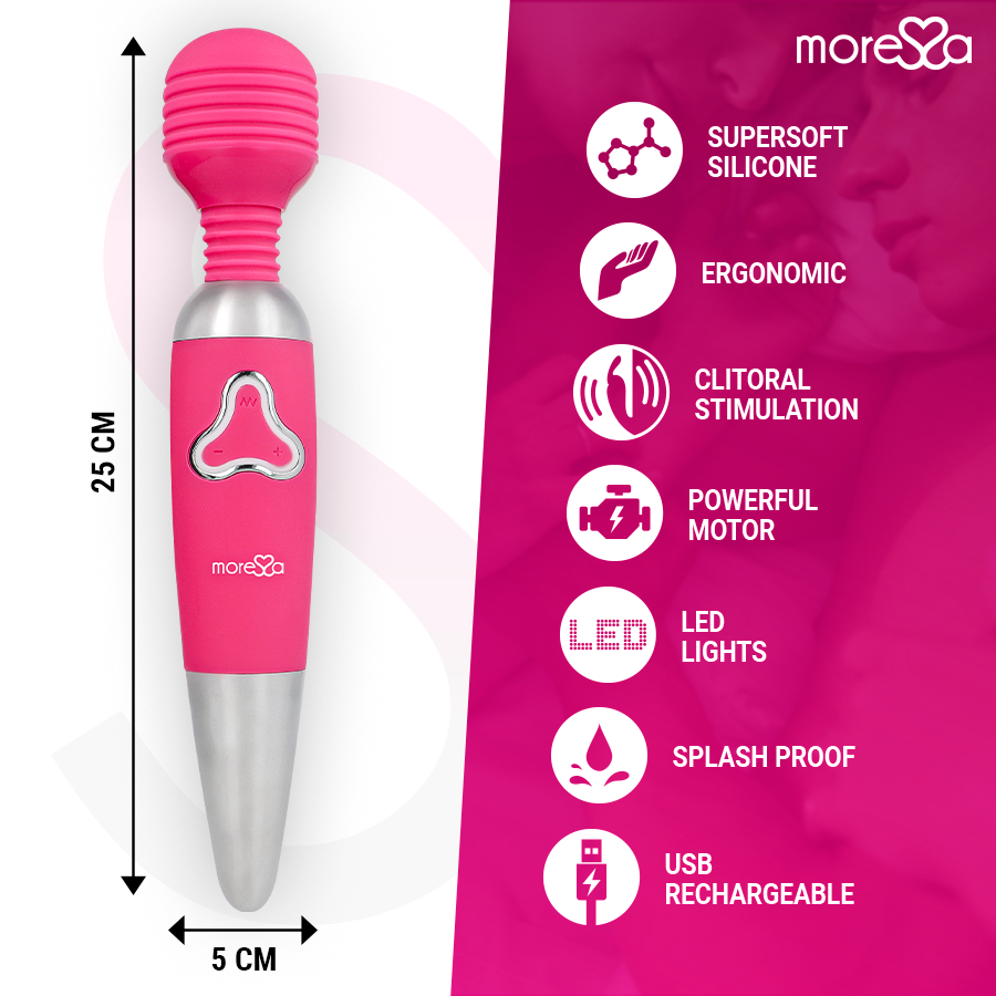 vibromasseur wand rechargeable à tête rotative 7 modes Odilon Moressa 4