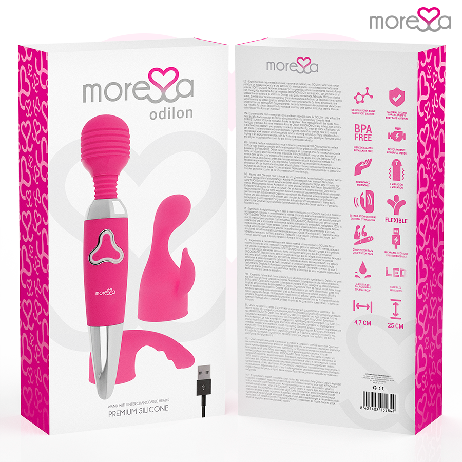 vibromasseur wand rechargeable à tête rotative 7 modes Odilon Moressa 7