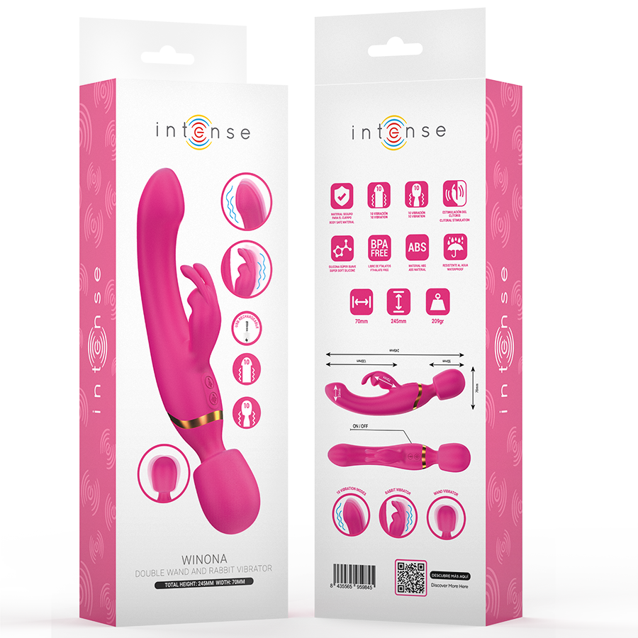 vibromasseur double lapin et wand 2 en 1 10 modes Winona Intense 3