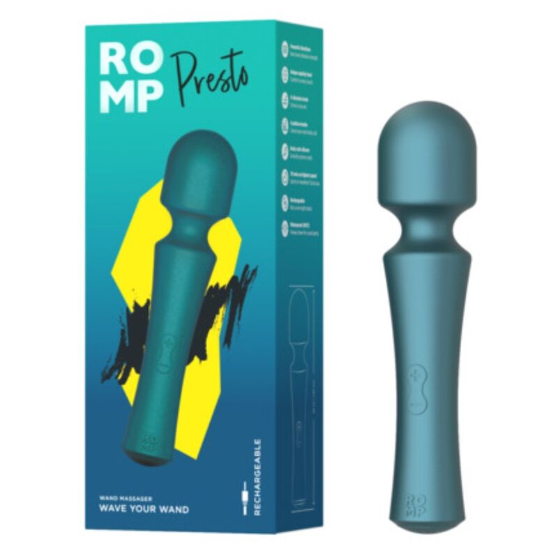 mini vibromasseur clitoridien rechargeable à tête flexible vert Presto Romp 6