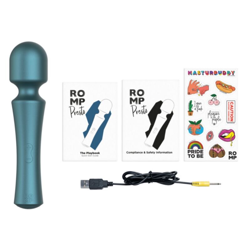 mini vibromasseur clitoridien rechargeable à tête flexible vert Presto Romp 11