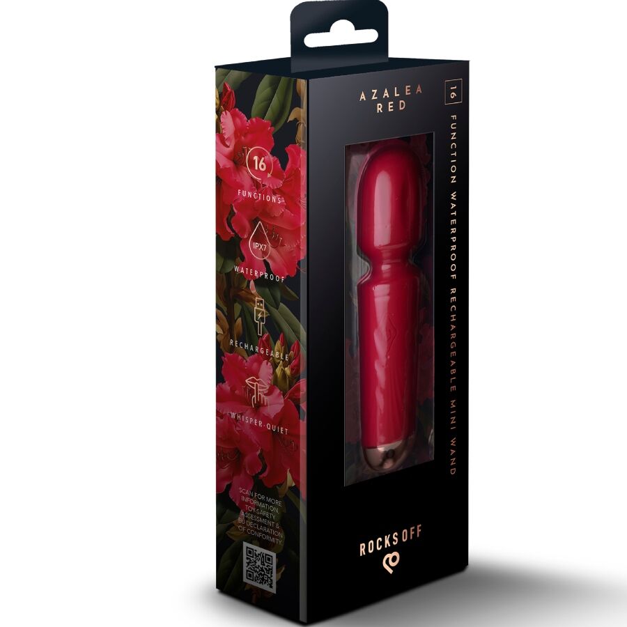 mini vibromasseur baguette rechargeable 16 fonctions rouge Azalée Rocks-Off 6
