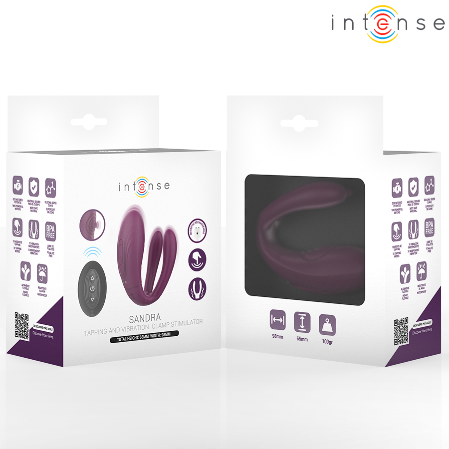 stimulateur à tapotement et vibration avec télécommande Sandra Intense 8