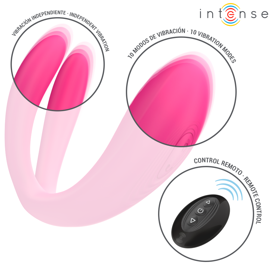 double vibromasseur à pince avec télécommande 10 modes Julia Intense 8