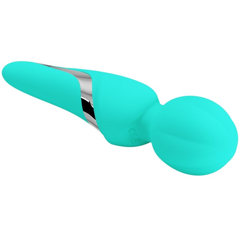vibromasseur wand rechargeable 7 vibrations vert aqua Walter Pretty Love 3