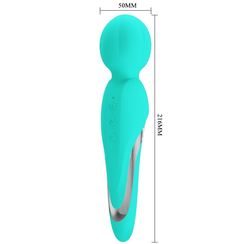 vibromasseur wand rechargeable 7 vibrations vert aqua Walter Pretty Love 5