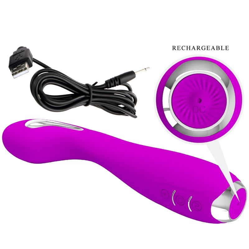 vibromasseur à électrostimulation rechargeable avec application violet Hector Pretty Love 6