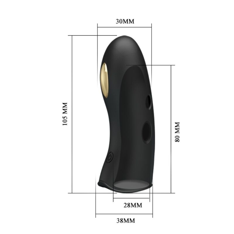 couvre-doigt électrostimulation rechargeable 7 vibrations noir Marico Pretty Love 5