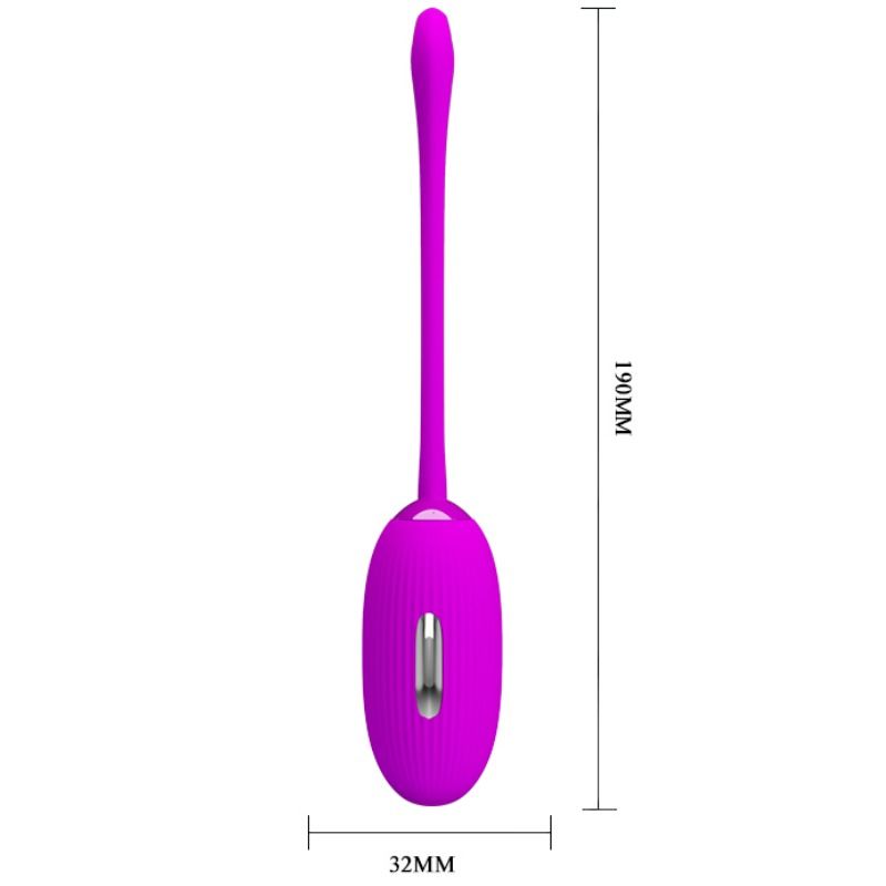 œuf vibrant télécommandé avec électrochoc rechargeable 7 vibrations lilas Shock Fun Pretty Love 3