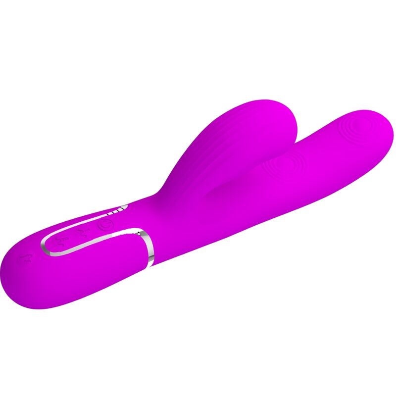 vibromasseur point G rabbit 3 en 1 violet USB magnétique Perlita Pretty Love 3