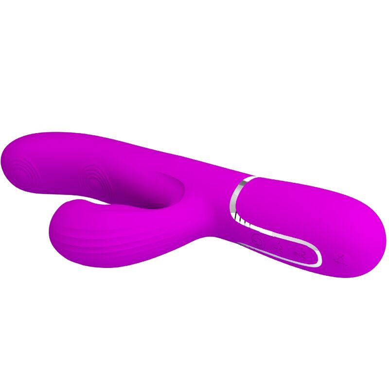 vibromasseur point G rabbit 3 en 1 violet USB magnétique Perlita Pretty Love 4