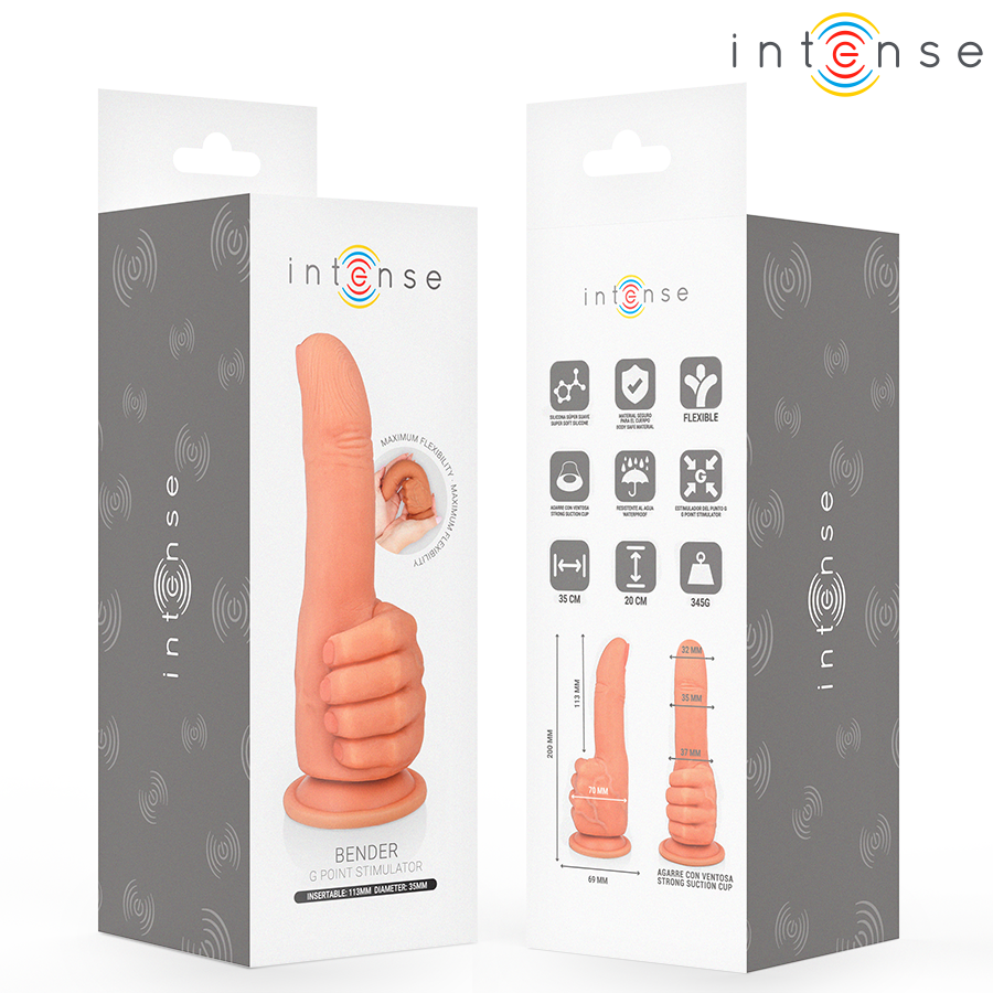 stimulateur point G forme main flexible ventouse 11,3 cm Bender Intense 5