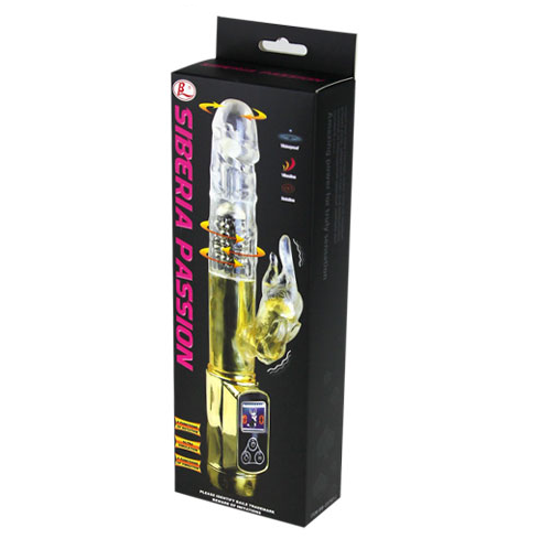 vibromasseur rabbit rotatif doré 5 vitesses submersible Siberia Passion Baile 2