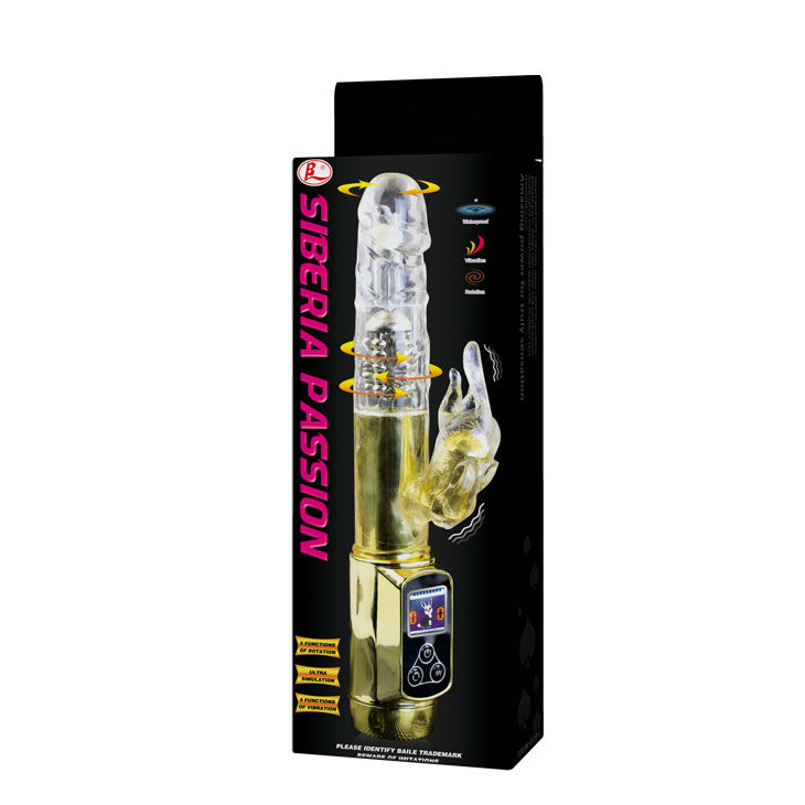 vibromasseur rabbit rotatif doré 5 vitesses submersible Siberia Passion Baile 10