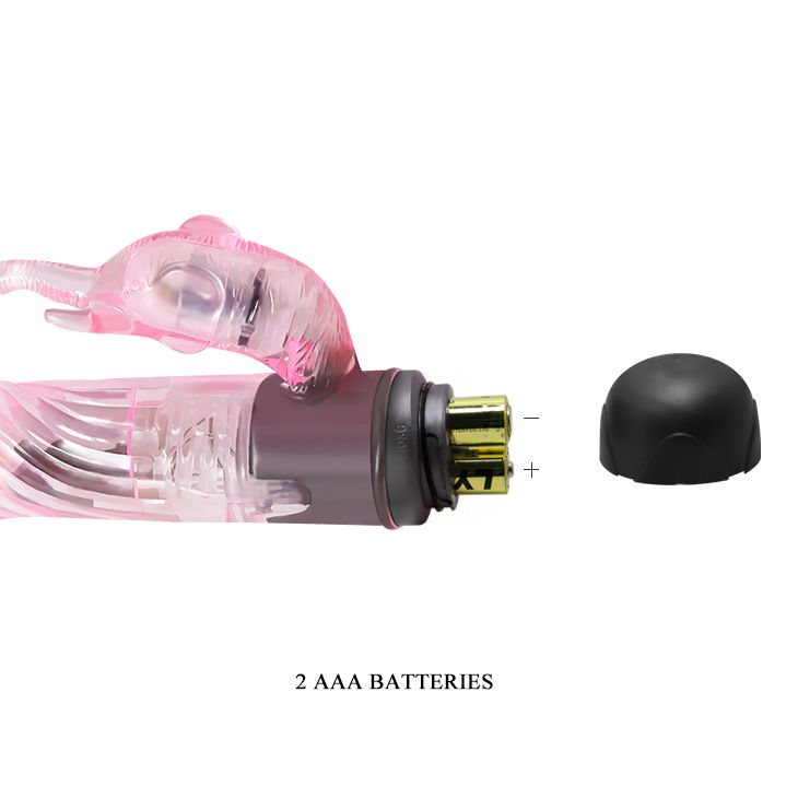 vibromasseur rabbit rose 10 modes submersible à piles TPR Baile 5