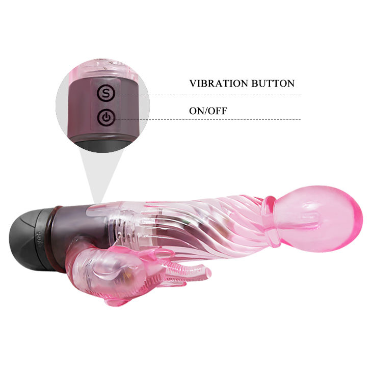 vibromasseur rabbit rose 10 modes submersible à piles TPR Baile 6