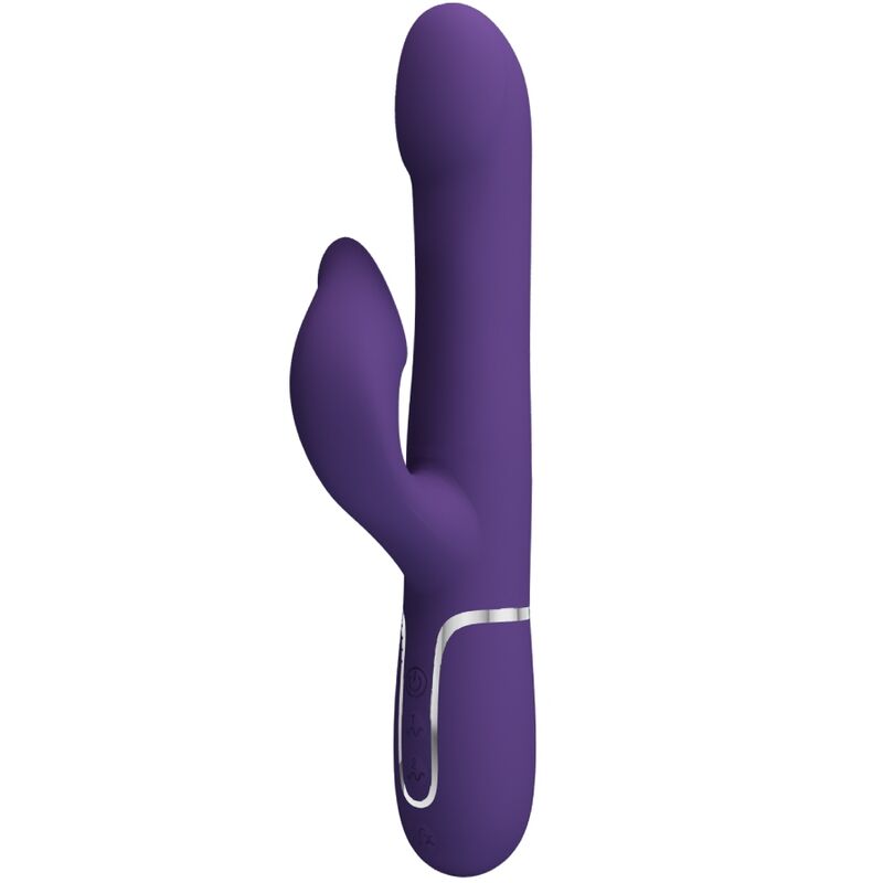 vibromasseur rabbit à perles 4 en 1 violet USB magnétique Zalin Pretty Love 3