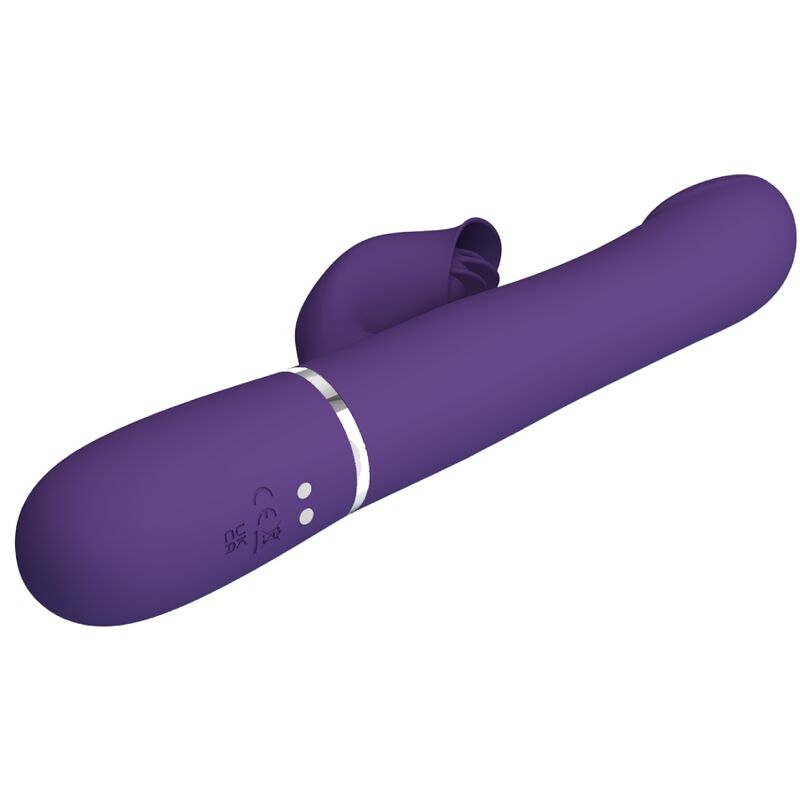 vibromasseur rabbit à perles 4 en 1 violet USB magnétique Zalin Pretty Love 6