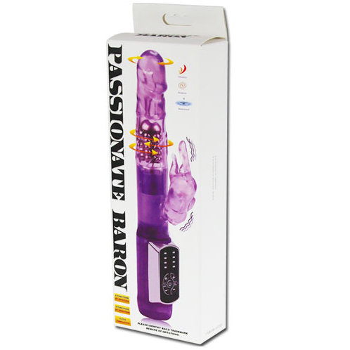 vibromasseur rabbit rotatif à billes métalliques submersible Passion Baron Baile 2