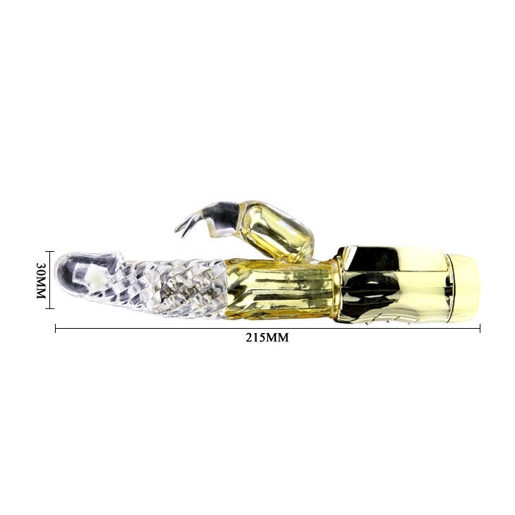 vibromasseur rabbit rotatif 12 vitesses LED submersible Gold Prince Baile 6