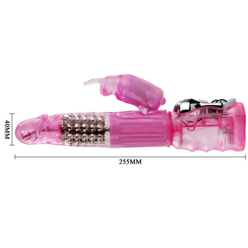 vibromasseur rabbit multivitesse multirotation TPR 4 piles AAA Baile 5