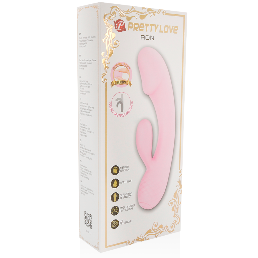 vibromasseur rabbit flexible rechargeable USB 12 modes submersible Ron Pretty Love 2
