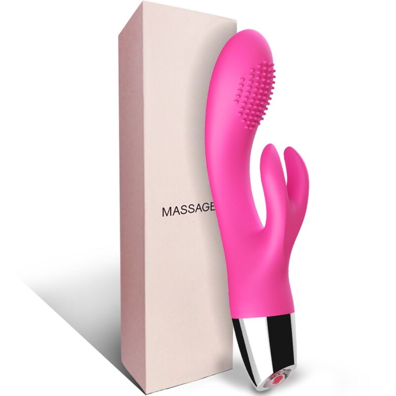 vibromasseur rabbit fuchsia rechargeable USB 2 x 9 modes étanche Armony 5