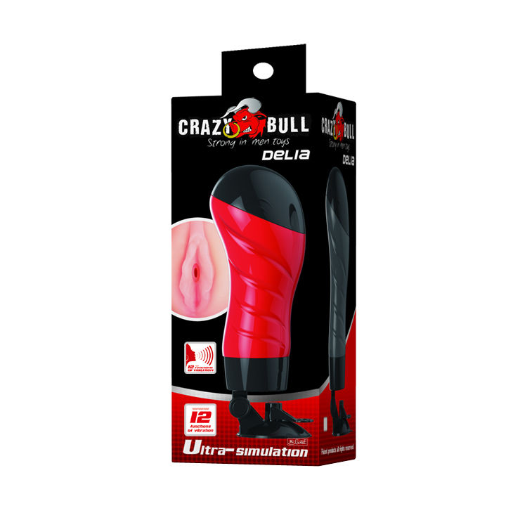 masturbateur vagin à ventouse 12 vibrations commande vocale en option Crazy Bull 9