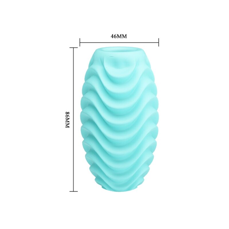 œuf masturbateur double face extensible turquoise Pretty Love 4