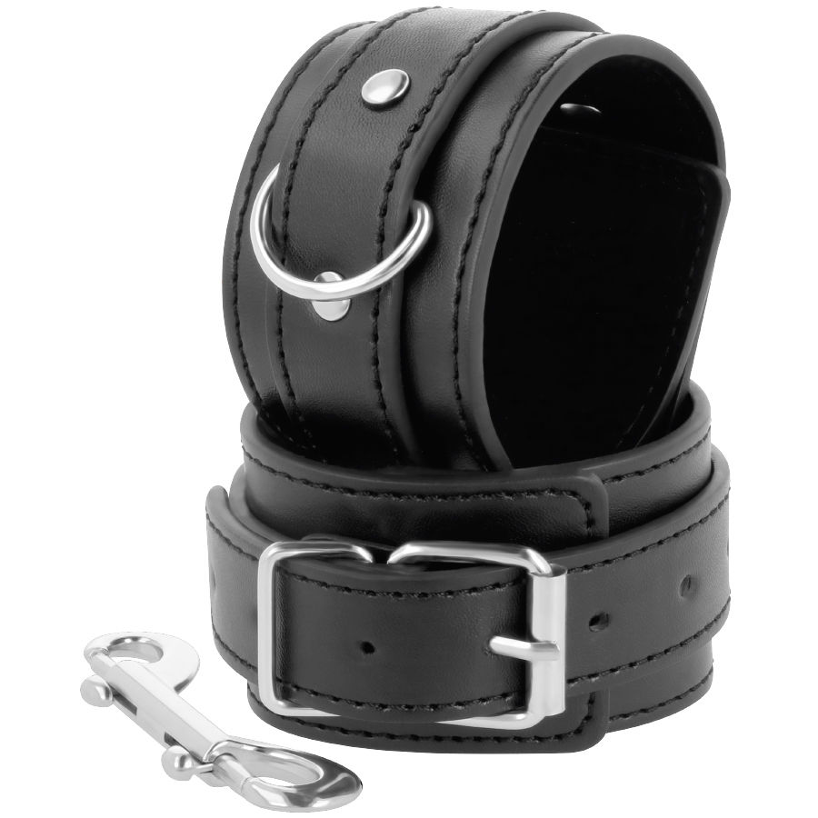 menottes réglables noires avec double ruban de renfort Darkness 2
