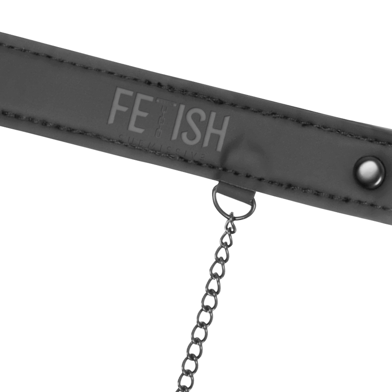 bâillon anneau en cuir végan avec pinces à tétons et chaîne Fetish Submissive 4