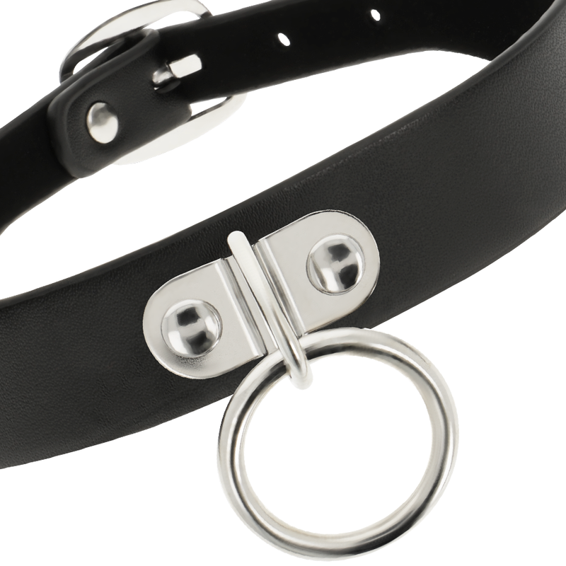 collier fétiche en cuir végan 43 cm trois boutons-pression Coquette Chic Desire 4